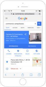 mybusiness mobile camera commercio campobasso